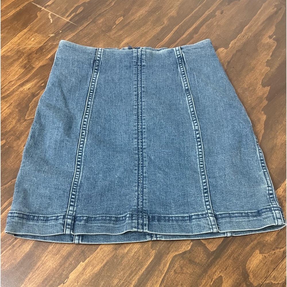 Free People Boho Modern Femme Denim Stretch Jean Mini Skirt Womens 2
